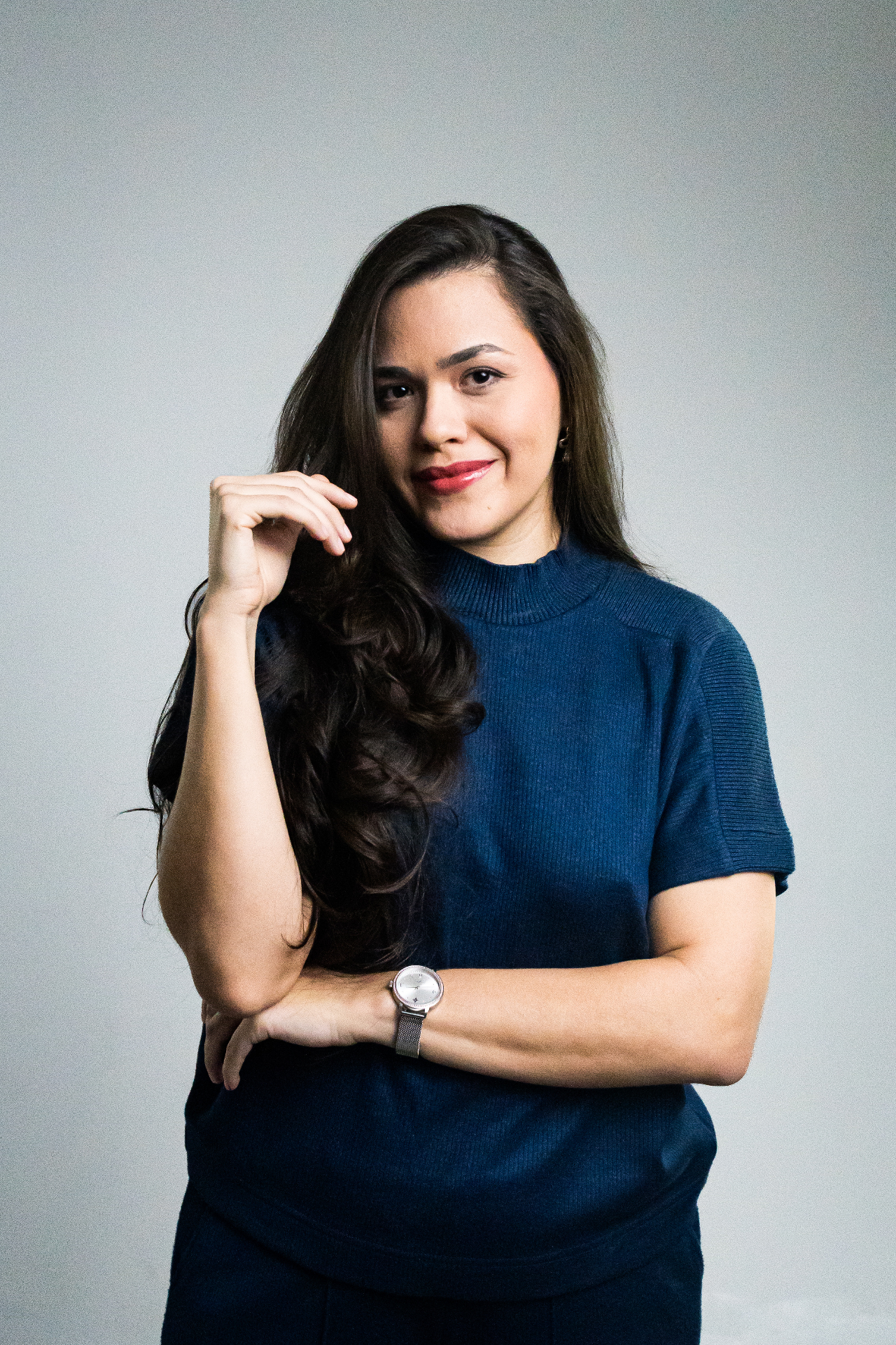 Retrato corporativo — pose relaxada